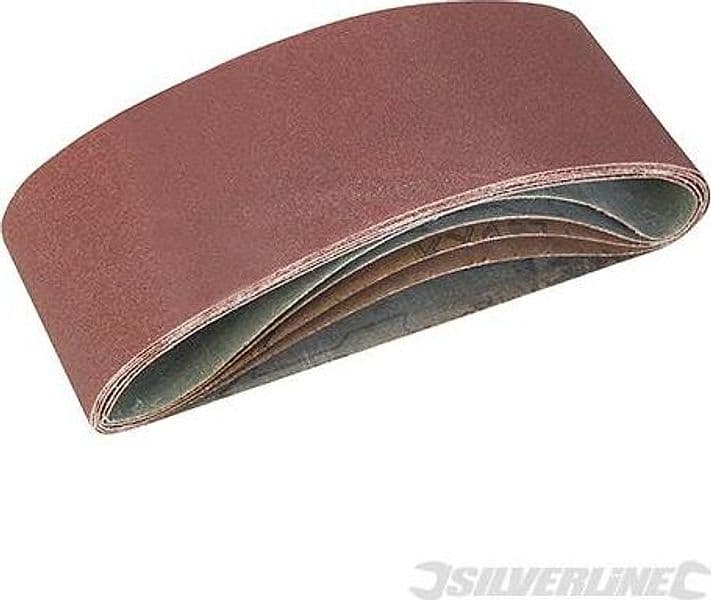 Nastri abrasivi 75 x 457mm in ossido di alluminio per levigatrici a nastro offerta silverline Silverline