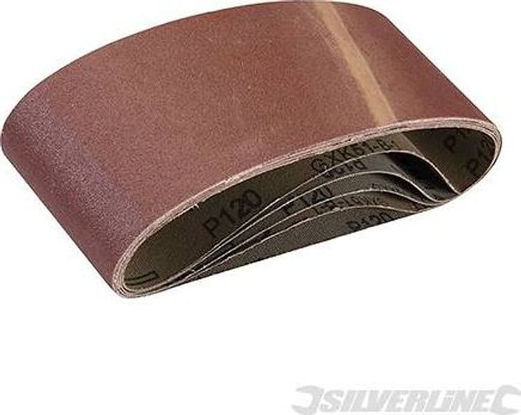 Nastri abrasivi 75 x 457mm in ossido di alluminio per levigatrici a nastro offerta silverline Silverline