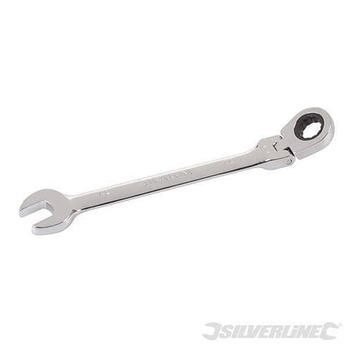 Chiavi a cricchetto Silverline Ingegneria Meccanica combinata a testa flessibile – 13 mm – argentato