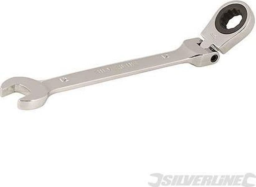 Chiavi a cricchetto Silverline Ingegneria Meccanica combinata a testa flessibile Silverline
