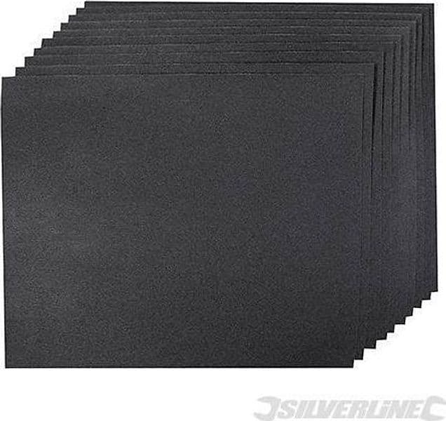 Carta abrasiva a secco e ad acqua con supporto in lattice impermeabile per la levigatura Silverline