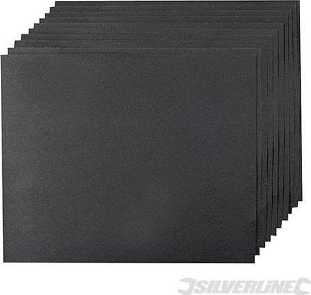 Carta abrasiva a secco e ad acqua con supporto in lattice impermeabile per la levigatura Silverline