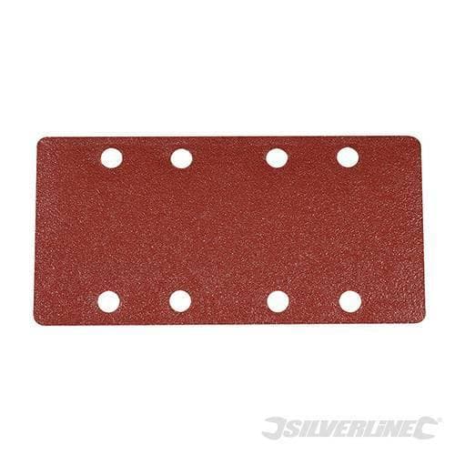 Fogli abrasivi forati 1/3 a fissaggio a strappo in ossido di alluminio nuovo varie grane Silverline