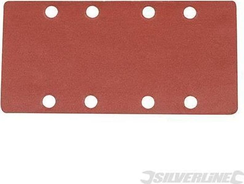Fogli abrasivi forati 1/3 a fissaggio a strappo in ossido di alluminio nuovo varie grane Silverline
