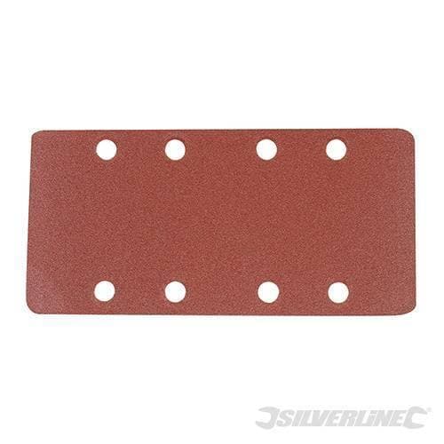 Fogli abrasivi forati 1/3 a fissaggio a strappo in ossido di alluminio nuovo varie grane Silverline