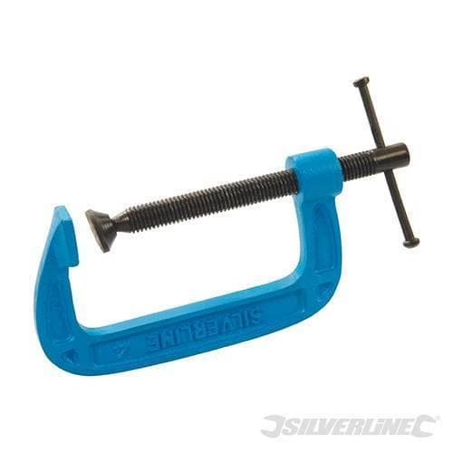 Morsetto a G Telaio in Ghisa Diverse Misure 50-75-100 mm Silverline Silverline
