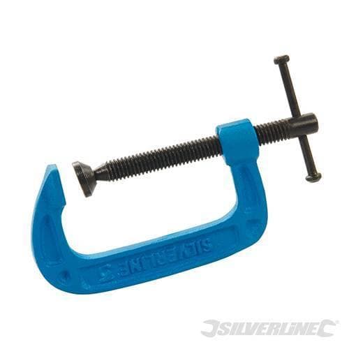 Morsetto a G Telaio in Ghisa Diverse Misure 50-75-100 mm Silverline Silverline
