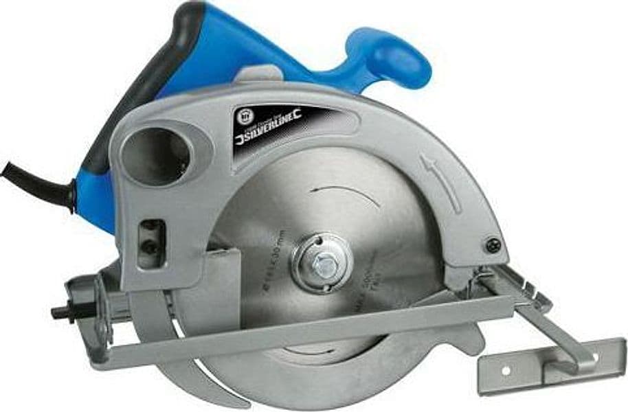 Sega Circolare elettrica regolazione lama taglio legno Silverline 185mm 1200W - 3