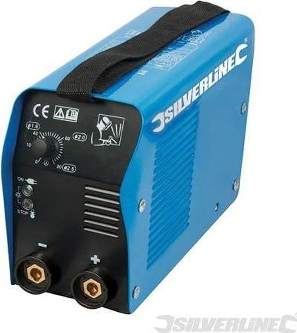 Saldatrice ad arco da lavoro Silverline con inverter 10-100A professionale