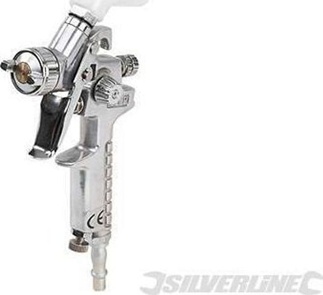 Pistola a spruzzo con alimentazione pneumatica 100ml Silverline ugello 1mm