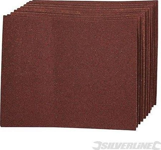 Fogli abrasivi in ossido d'alluminio per lavori manuali varie grane offerta silverline Silverline