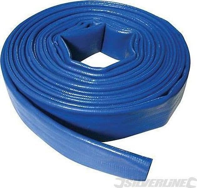 Tubi di Scarico in pvc flessibili piatti per piscine laghi fossi 10m Silverline Silverline
