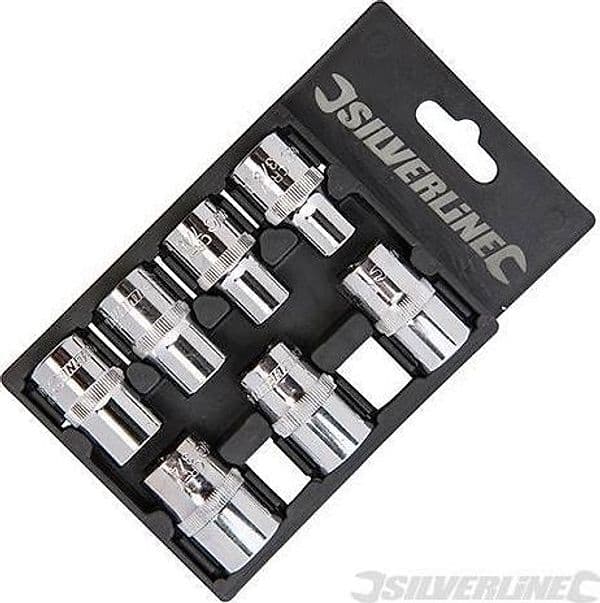 Set Silverline chiavi a bussola 1/2" 7 pezzi 3/8" - 3/4" acciaio Prezzo