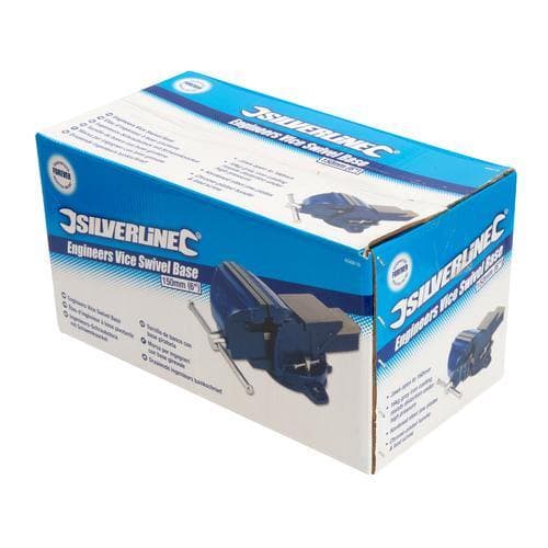 Morsa da banco 160 mm Silverline girevole in acciaio resistente 16 kg apert. 160mm Silverline