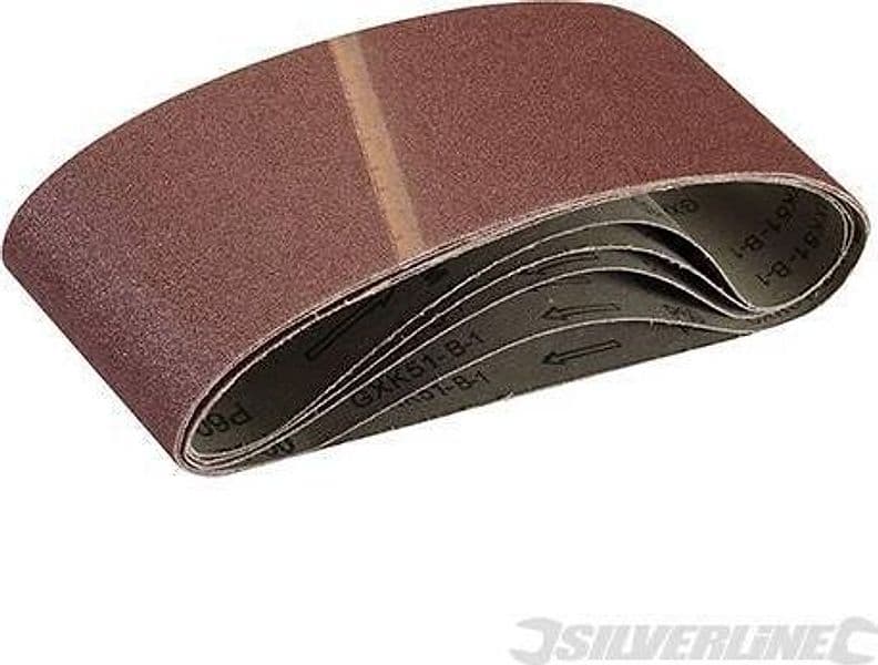 Nastri abrasivi 100 x 610mm  per levigatrici a nastro in ossido di alluminio silverline