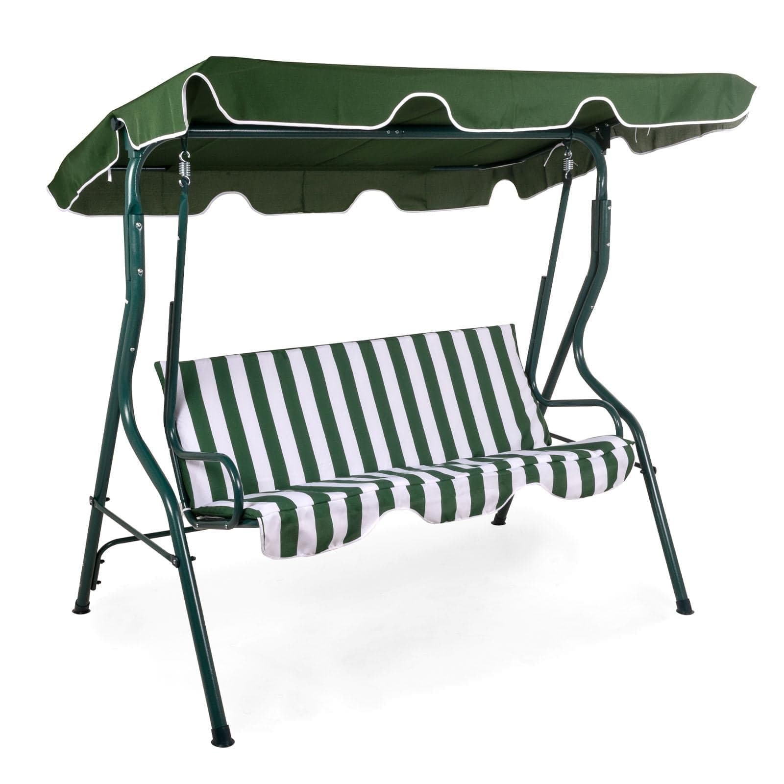 Dondolo "Amalfi" 3 posti altalena da giardino e veranda con cuscino imbottito 170 cm - 9
