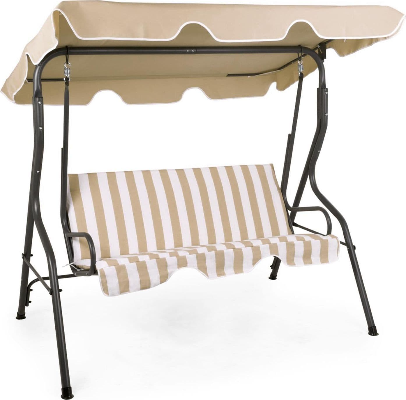Dondolo "Amalfi" 3 posti altalena da giardino e veranda con cuscino imbottito 170 cm in Dondoli coperti Decor Space - Altamura, commercioVirtuoso.it