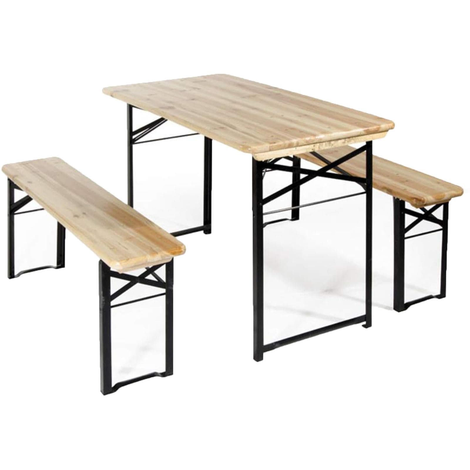 Set birreria in legno impregnato, tavolo e panche pieghevoli per sagre e festa della birra in Set di mobili Decor Space - Altamura, commercioVirtuoso.it