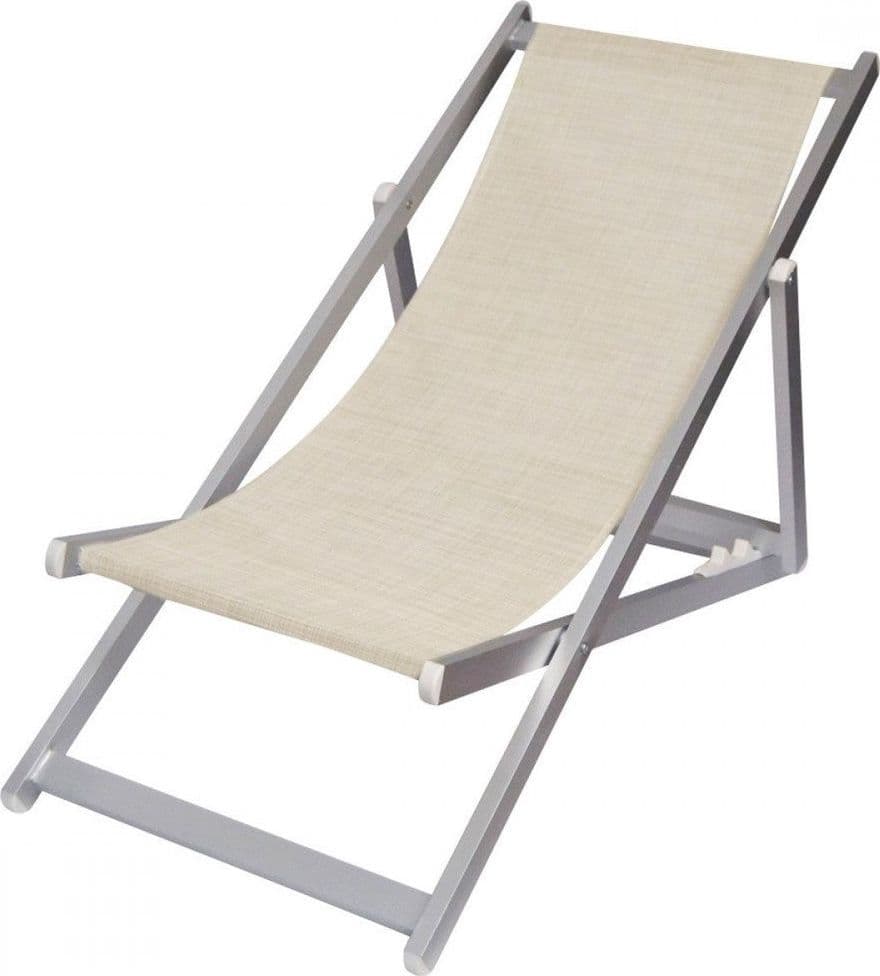 Sedia a sdraio "Jesolo" in alluminio e texilene per piscina e giardino regolabile in 4 posizioni in Lettini Decor Space - Altamura, commercioVirtuoso.it