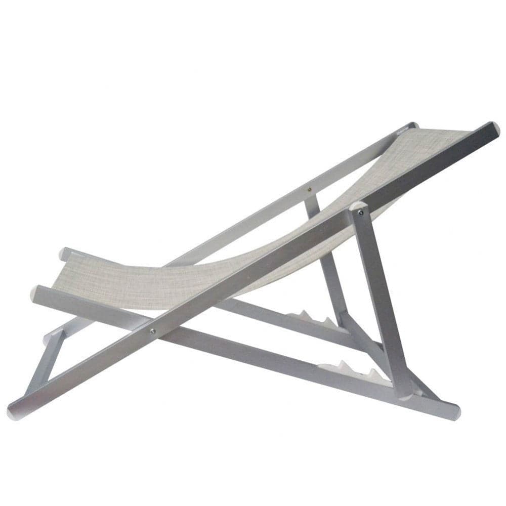 Sedia a sdraio "Jesolo" in alluminio e texilene per piscina e giardino regolabile in 4 posizioni in Lettini Decor Space - Altamura, commercioVirtuoso.it