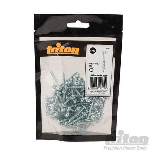 Set di Viti a Scomparsa Filettate Zincate 8x1-1/2" Testa a Rondella Triton Triton