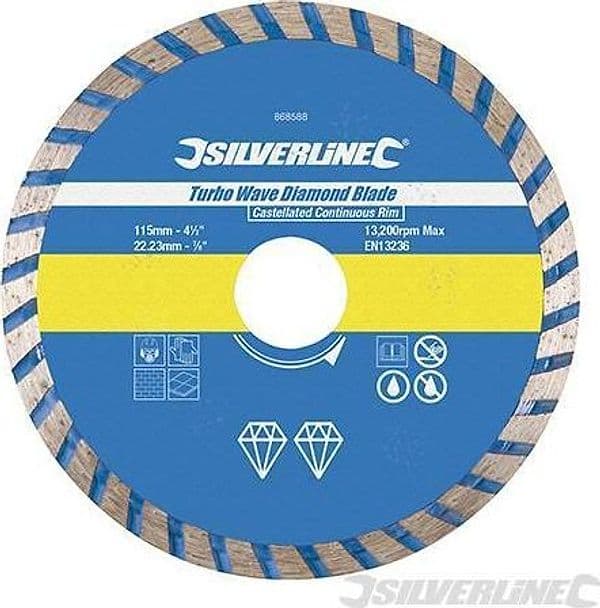 Lama a disco diamantata Turbo Wave per piastrelle per smerigliatrici angolari foro 22,23 mm in Dischi diamantati Eternal Brico - Ariano Irpino, commercioVirtuoso.it