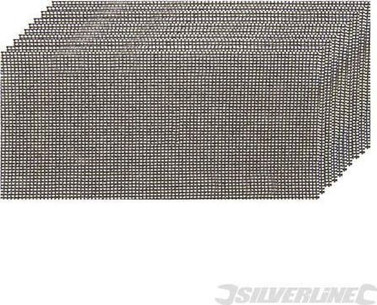 Fogli abrasivi a rete 93 x 230 mm compatibili con macchine a gancio 1/3 offerta silverline Silverline