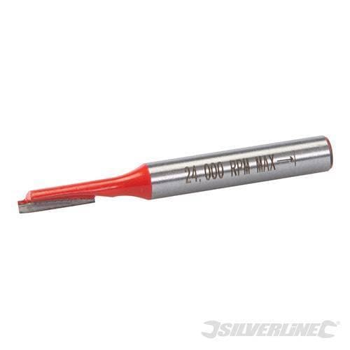 Fresa diritta metrica 1/4" in acciaio temprato da 3 x 12 mm a 20 x 20 mm silverline – argentato