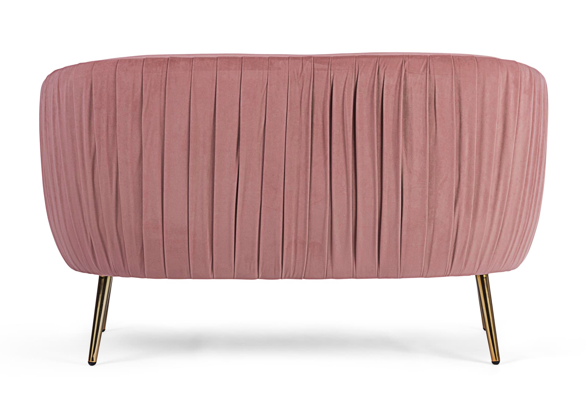 Divano in velluto Rosa antico 2 posti "Linsay" con piedi ottone 129 cm Casa e cucina/Arredamento/Soggiorno/Divani Decor Space - Altamura, Commerciovirtuoso.it