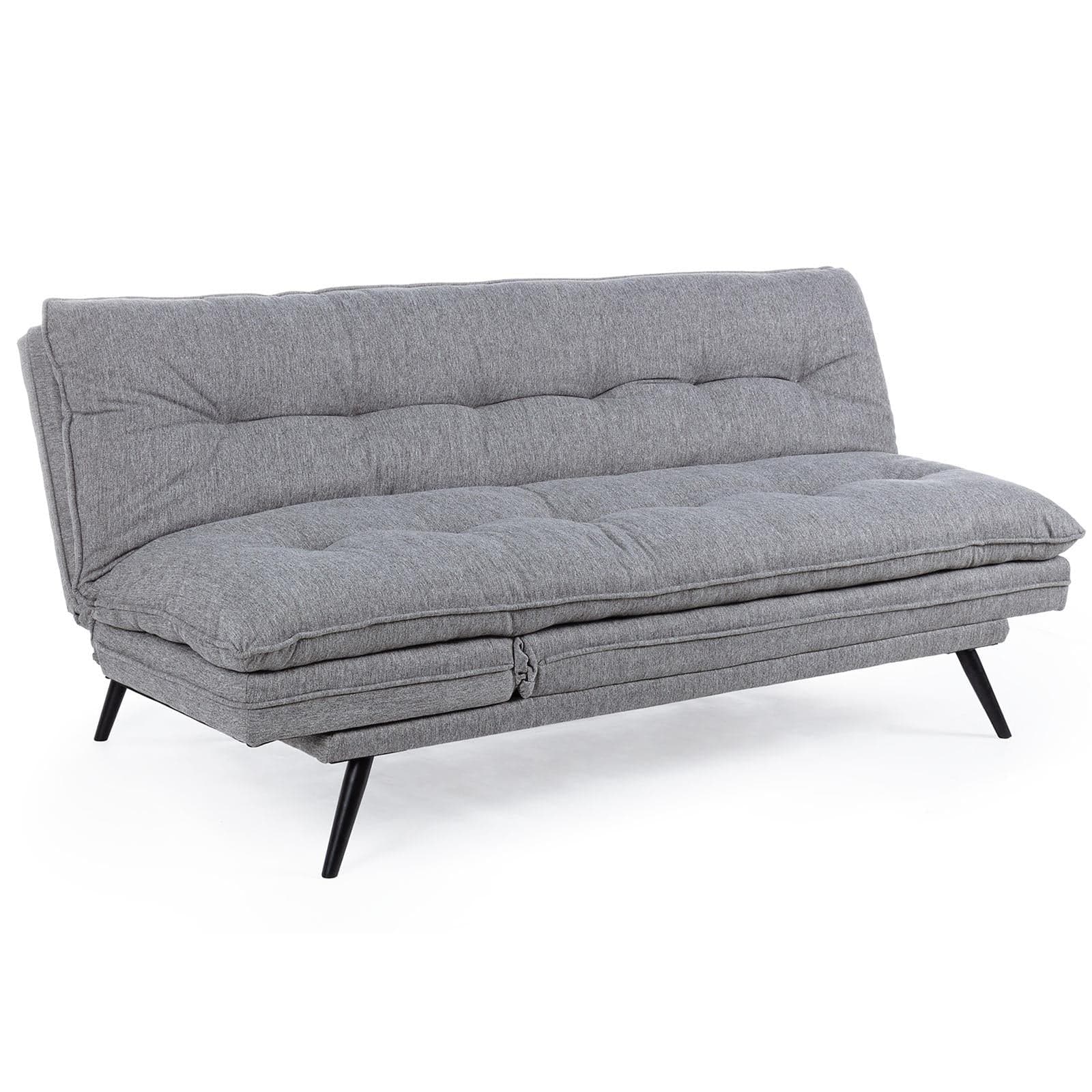 Divano letto 3 posti "Joseph " grigio in tessuto con braccioli regolabili in Divani Decor Space - Altamura, commercioVirtuoso.it