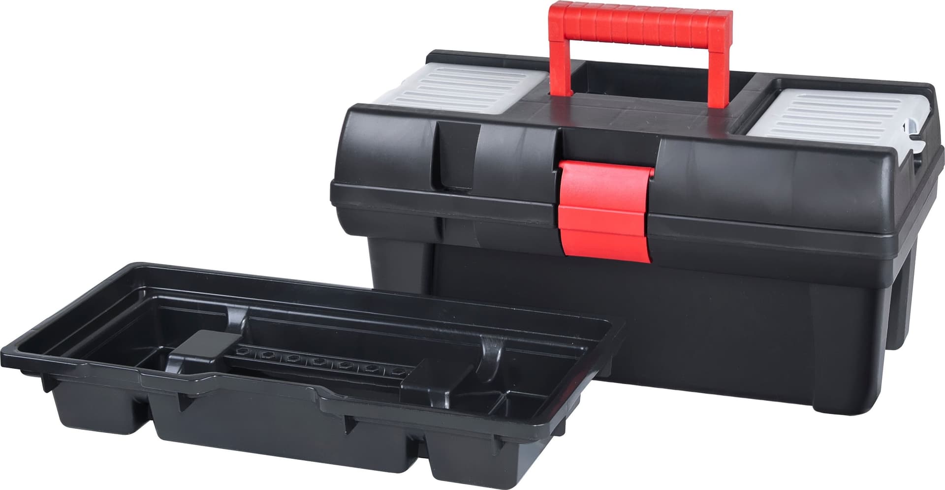CASSETTA DEGLI ATTREZZI  NERA CON MANICO ROSSO RESISTENTE SOLIDA BEAST in Cassette porta attrezzi Eternal Brico - Ariano Irpino, commercioVirtuoso.it