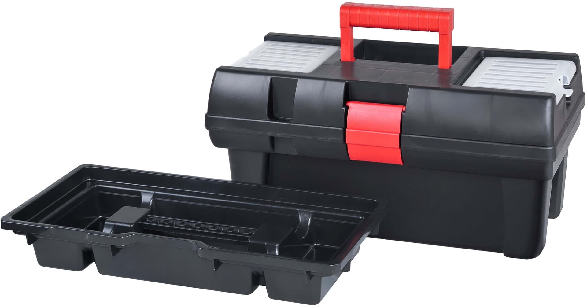 CASSETTA DEGLI ATTREZZI  NERA CON MANICO ROSSO RESISTENTE SOLIDA BEAST in Cassette porta attrezzi Eternal Brico - Ariano Irpino, commercioVirtuoso.it