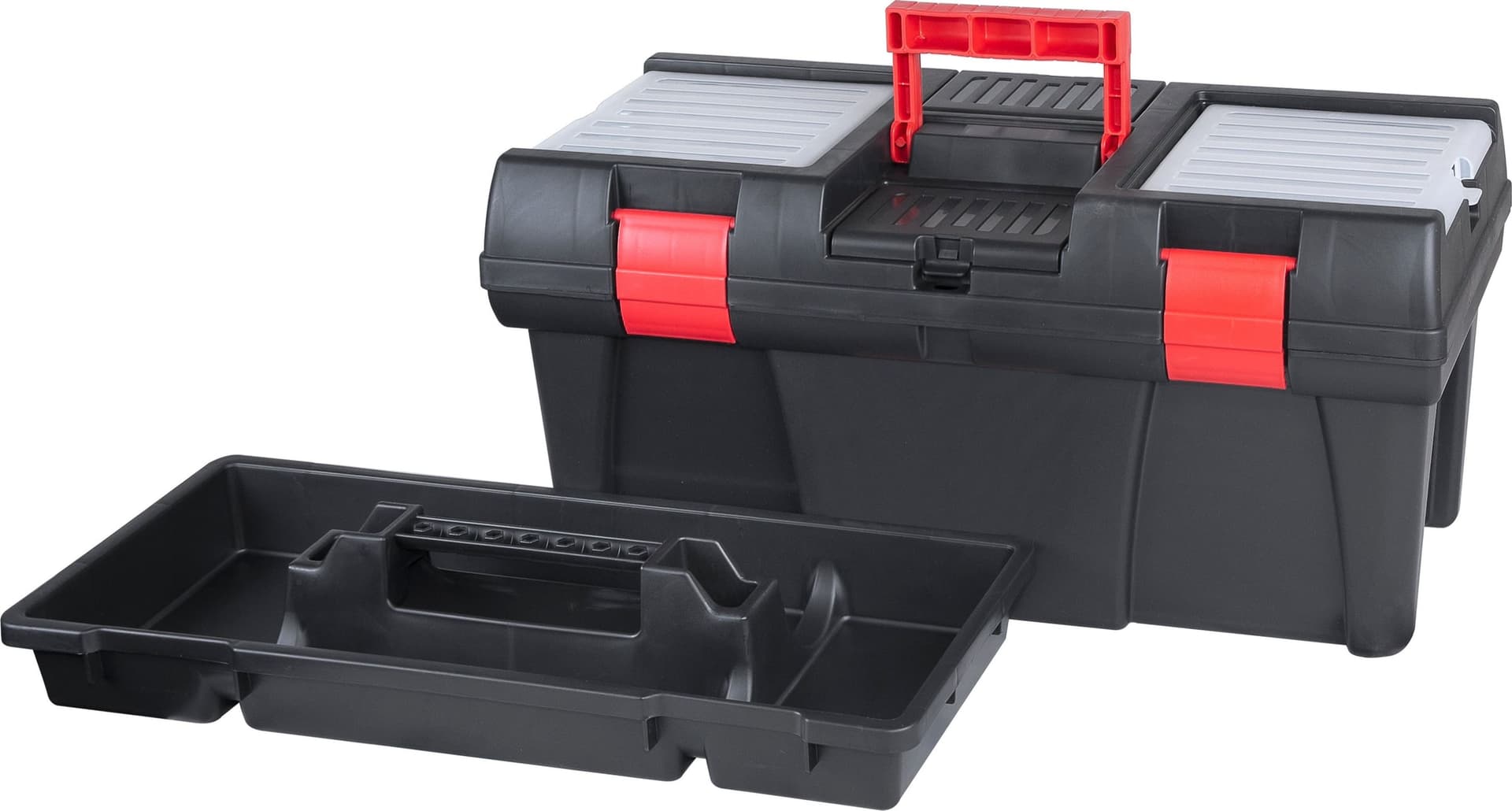 CASSETTA DEGLI ATTREZZI  NERA CON MANICO ROSSO RESISTENTE SOLIDA BEAST in Cassette porta attrezzi Eternal Brico - Ariano Irpino, commercioVirtuoso.it