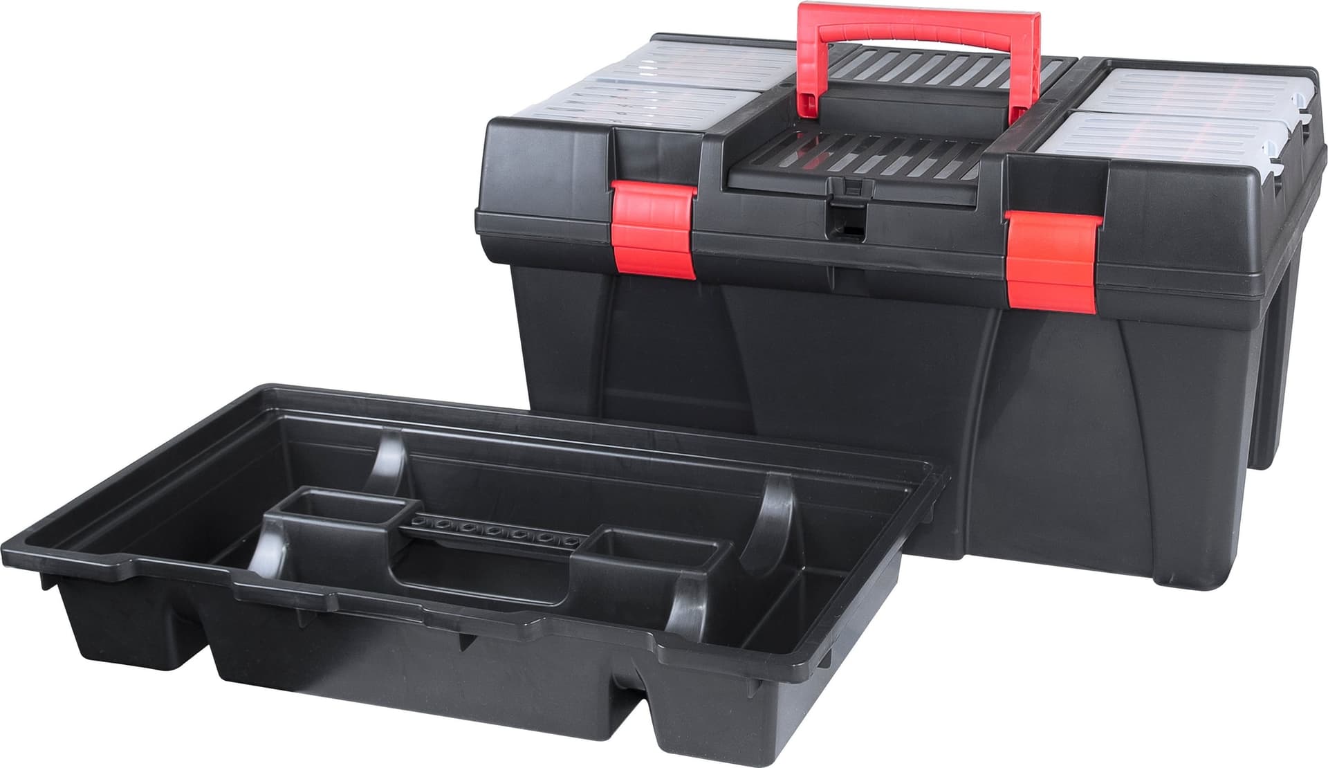 CASSETTA DEGLI ATTREZZI  NERA CON MANICO ROSSO RESISTENTE SOLIDA BEAST in Cassette porta attrezzi Eternal Brico - Ariano Irpino, commercioVirtuoso.it