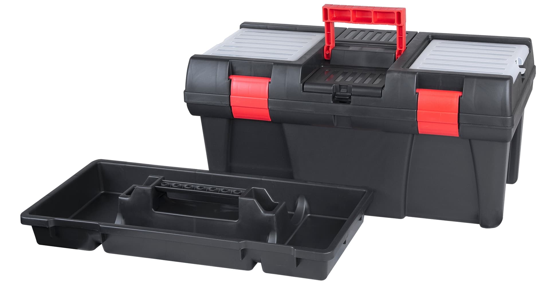 CASSETTA DEGLI ATTREZZI  NERA CON MANICO ROSSO RESISTENTE SOLIDA BEAST in Cassette porta attrezzi Eternal Brico - Ariano Irpino, commercioVirtuoso.it