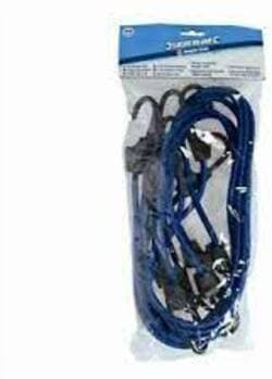 Corde elastiche ammortizzatrici 6 p.zi con ganci in acciaio rivestiti in plastica 900 mm in Cavi e funi Eternal Brico - Ariano Irpino, commercioVirtuoso.it