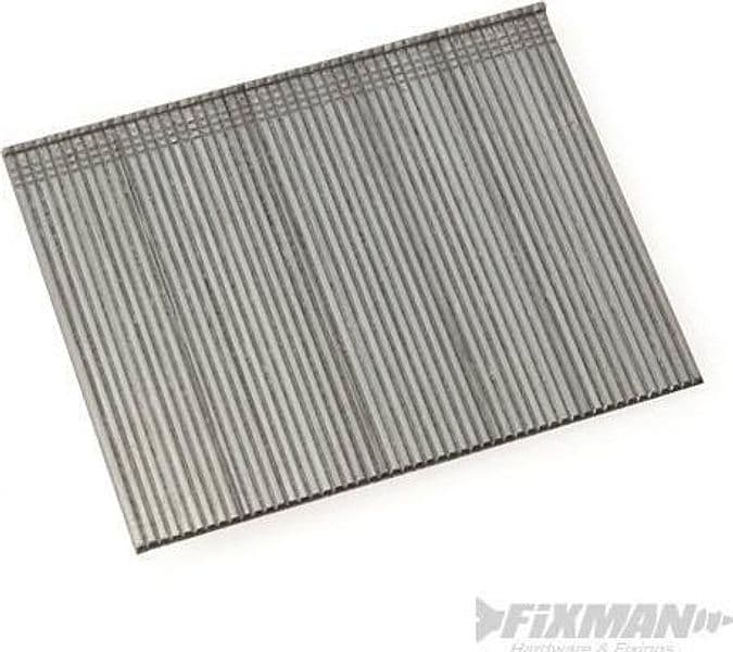 Chiodi di finitura senza testa per chiodatrici pneumatiche calibro 16 Fixman 2500 pz – 50 x 1,55 mm – grigio