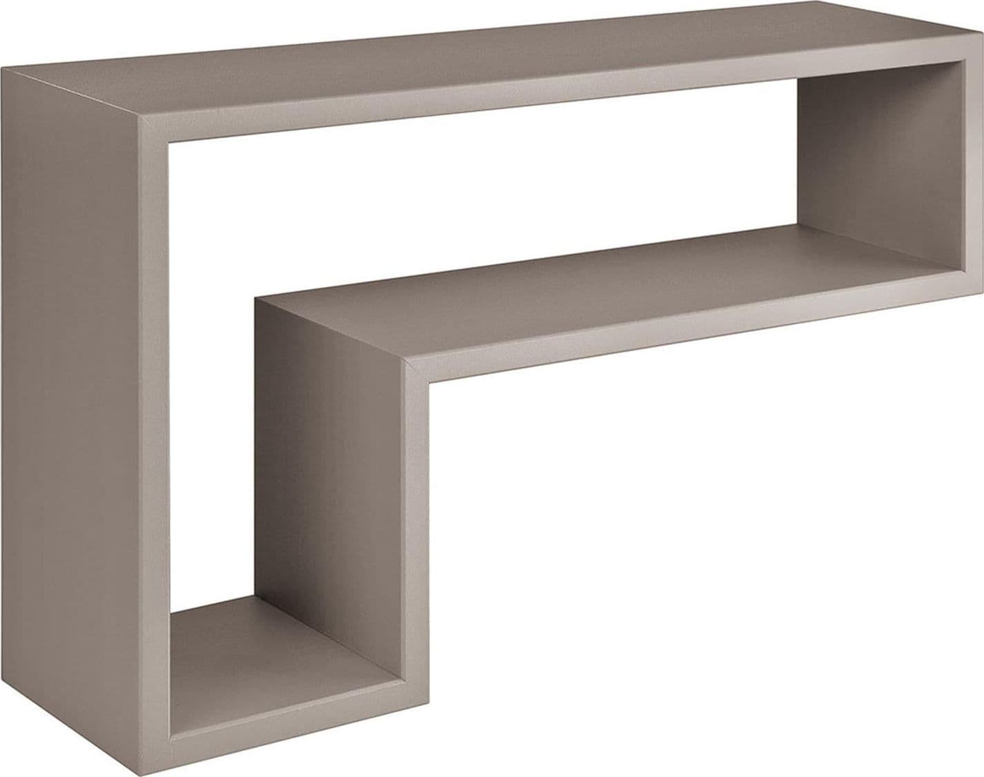 Mensole da Muro a Cubo, in legno, design lettera "L" (Marrone Talpa)