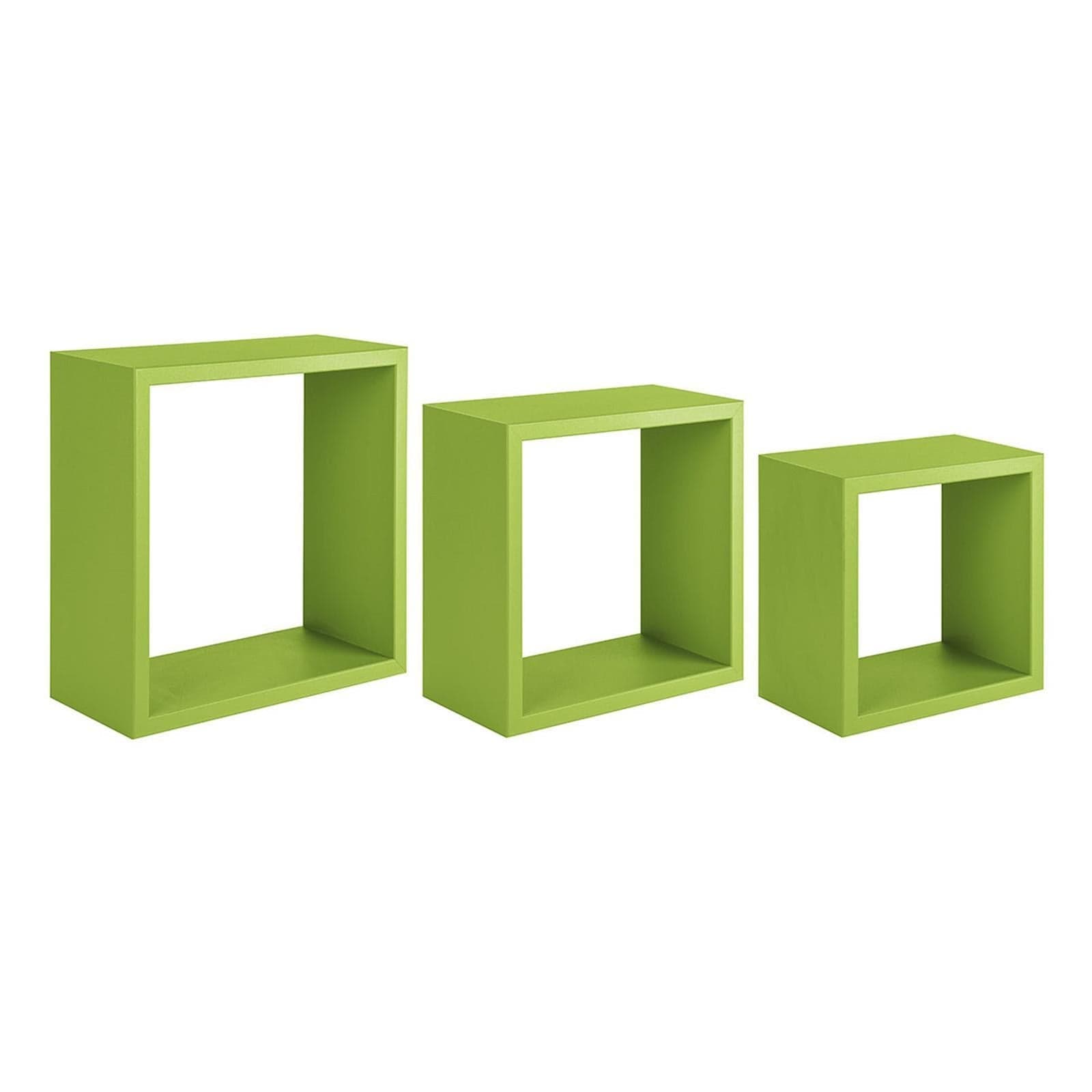Set 3 cubi, mensole in legno "Incubo" da parete design moderno con fissaggio a scomparsa - 22