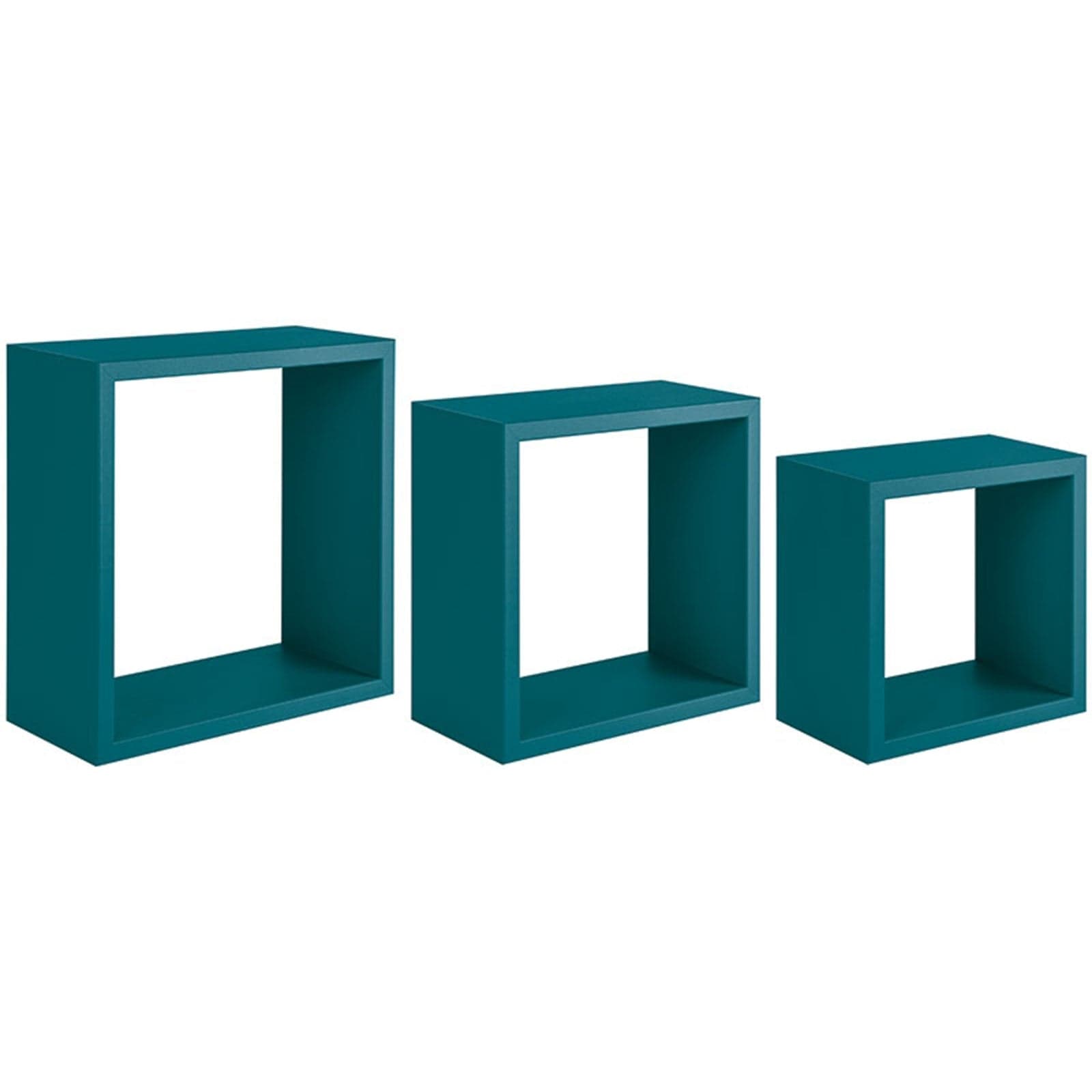 Set 3 cubi, mensole in legno "Incubo" da parete design moderno con fissaggio a scomparsa - 33