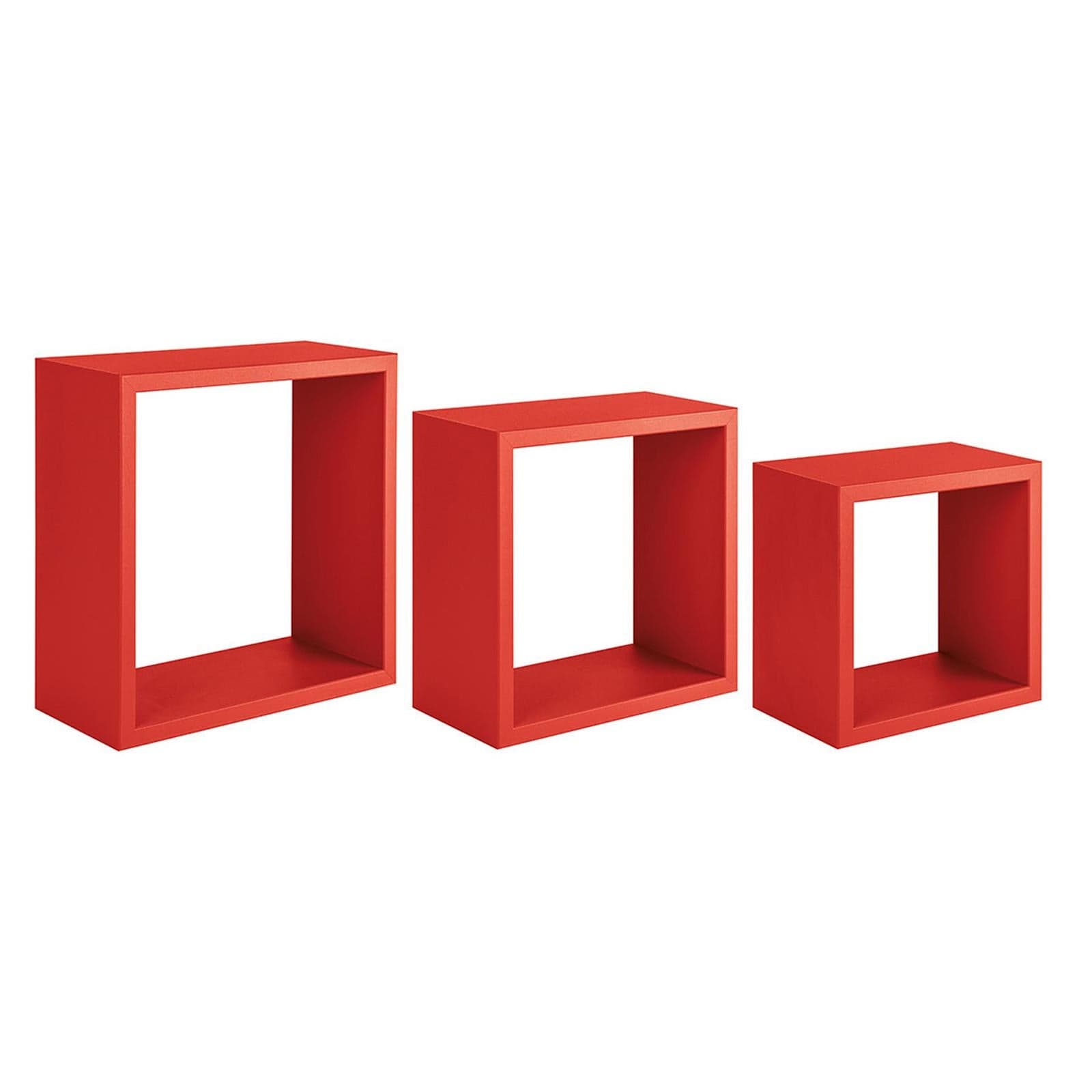 Set 3 cubi, mensole in legno "Incubo" da parete design moderno con fissaggio a scomparsa - 19