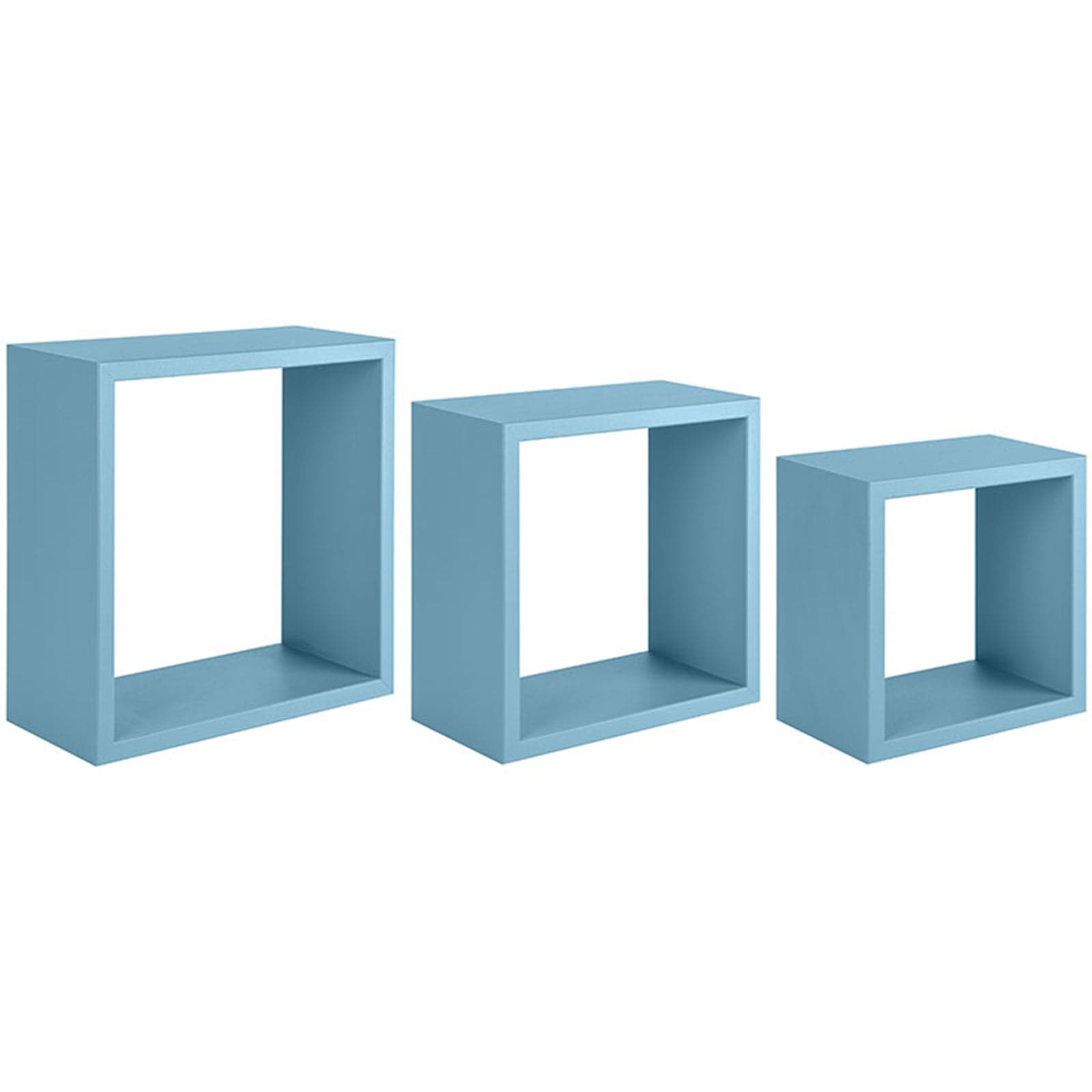 Set 3 cubi, mensole in legno "Incubo" da parete design moderno con fissaggio a scomparsa - 30