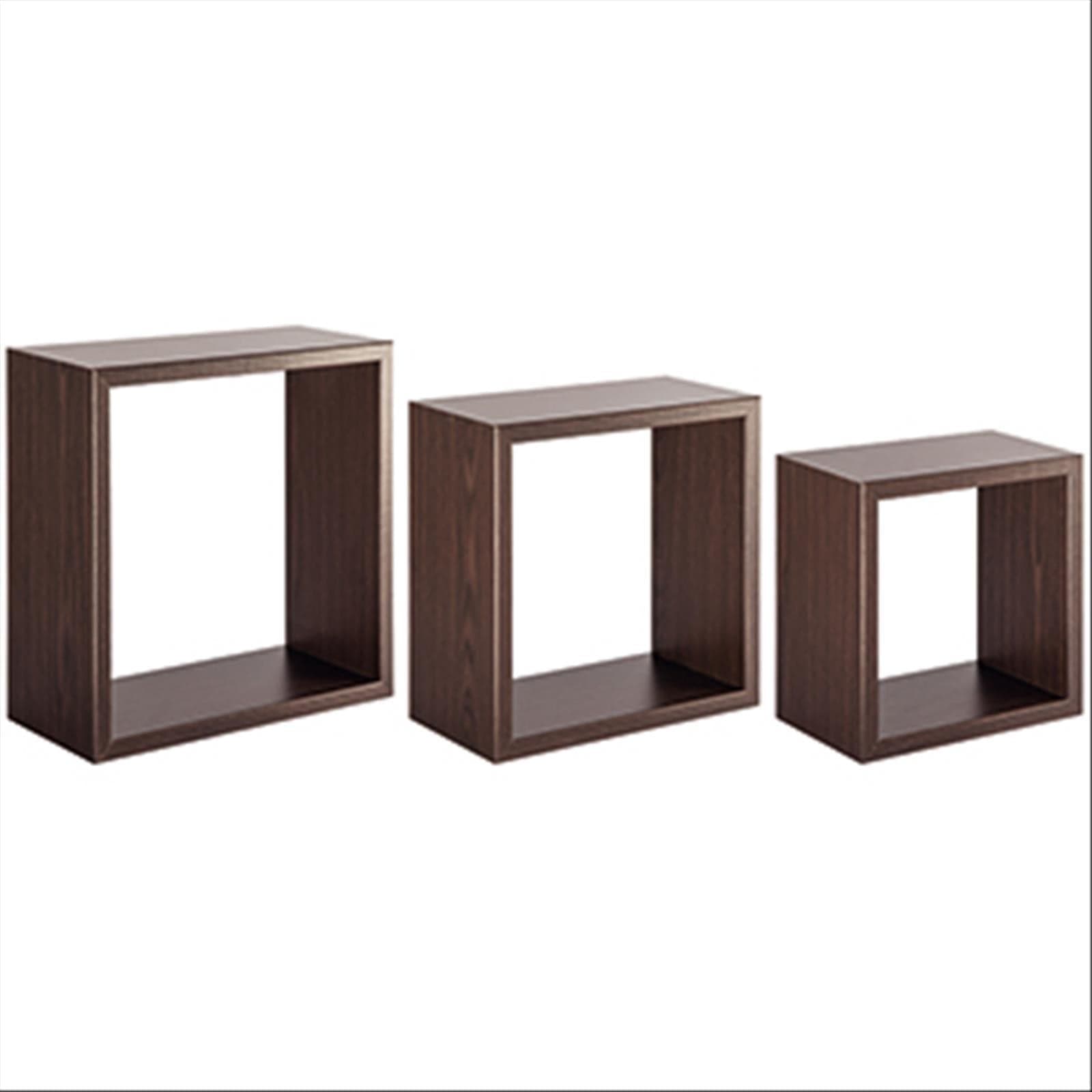 Set 3 cubi, mensole in legno "Incubo" da parete design moderno con fissaggio a scomparsa - 23