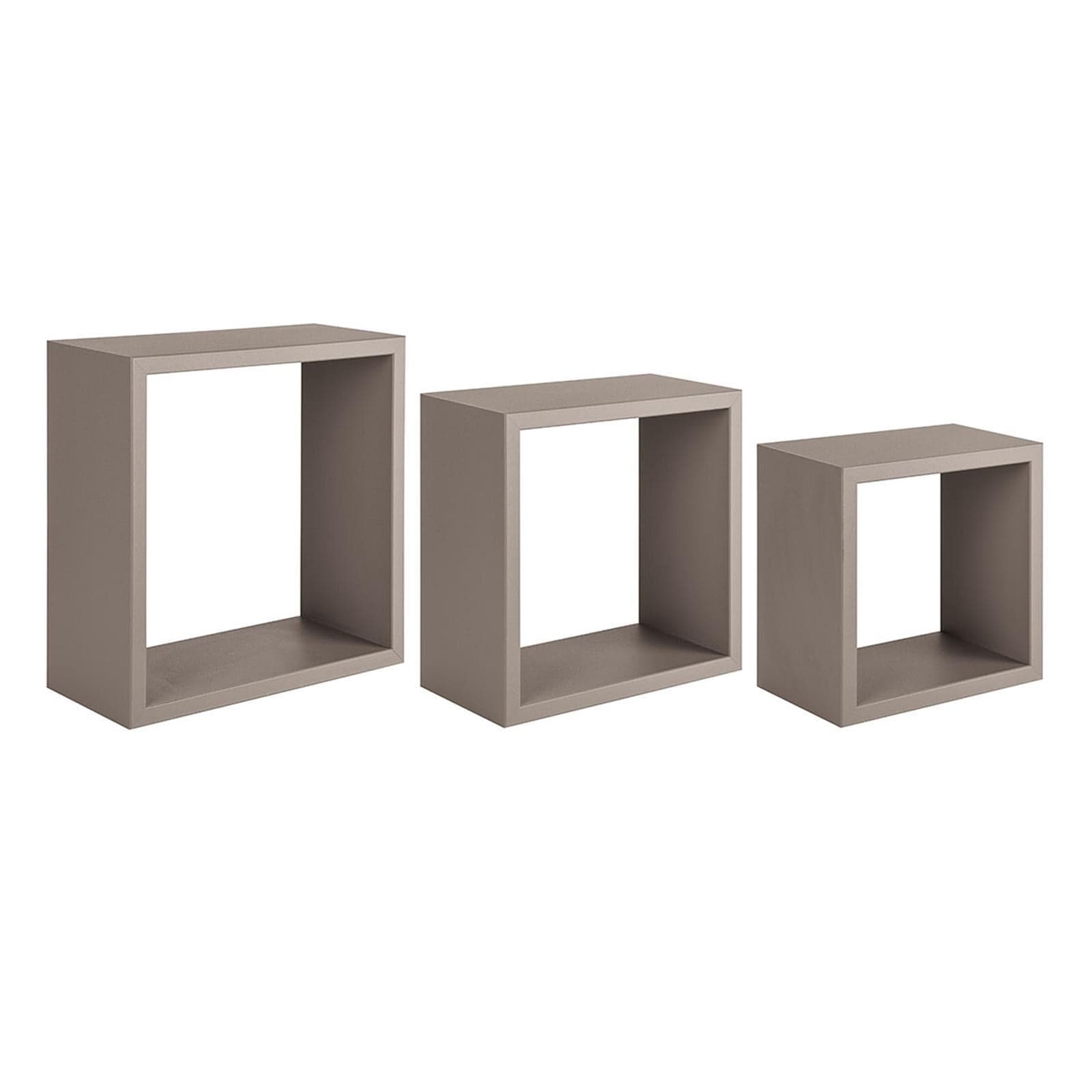 Set 3 cubi, mensole in legno "Incubo" da parete design moderno con fissaggio a scomparsa in Mensole da muro Decor Space - Altamura, commercioVirtuoso.it