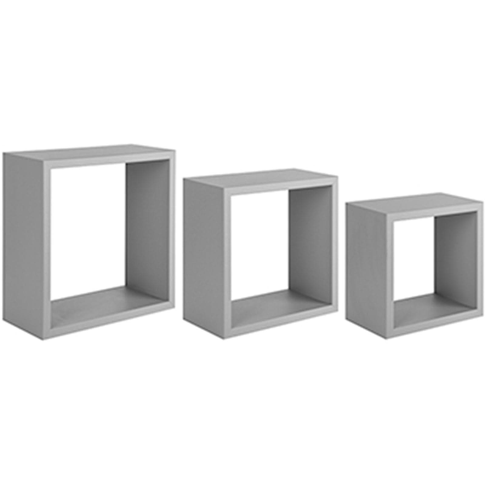 Set 3 cubi, mensole in legno "Incubo" da parete design moderno con fissaggio a scomparsa in Mensole da muro Decor Space - Altamura, commercioVirtuoso.it