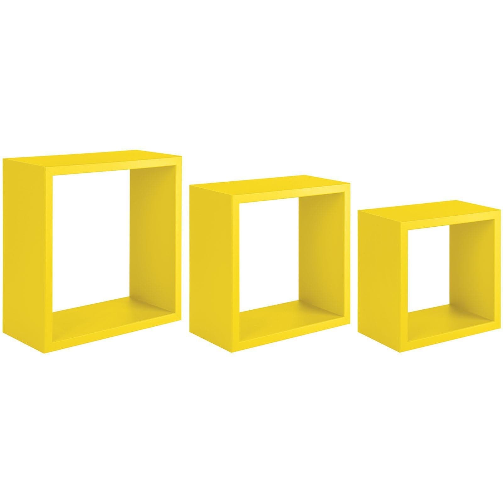 Set 3 cubi, mensole in legno "Incubo" da parete design moderno con fissaggio a scomparsa in Mensole da muro Decor Space - Altamura, commercioVirtuoso.it
