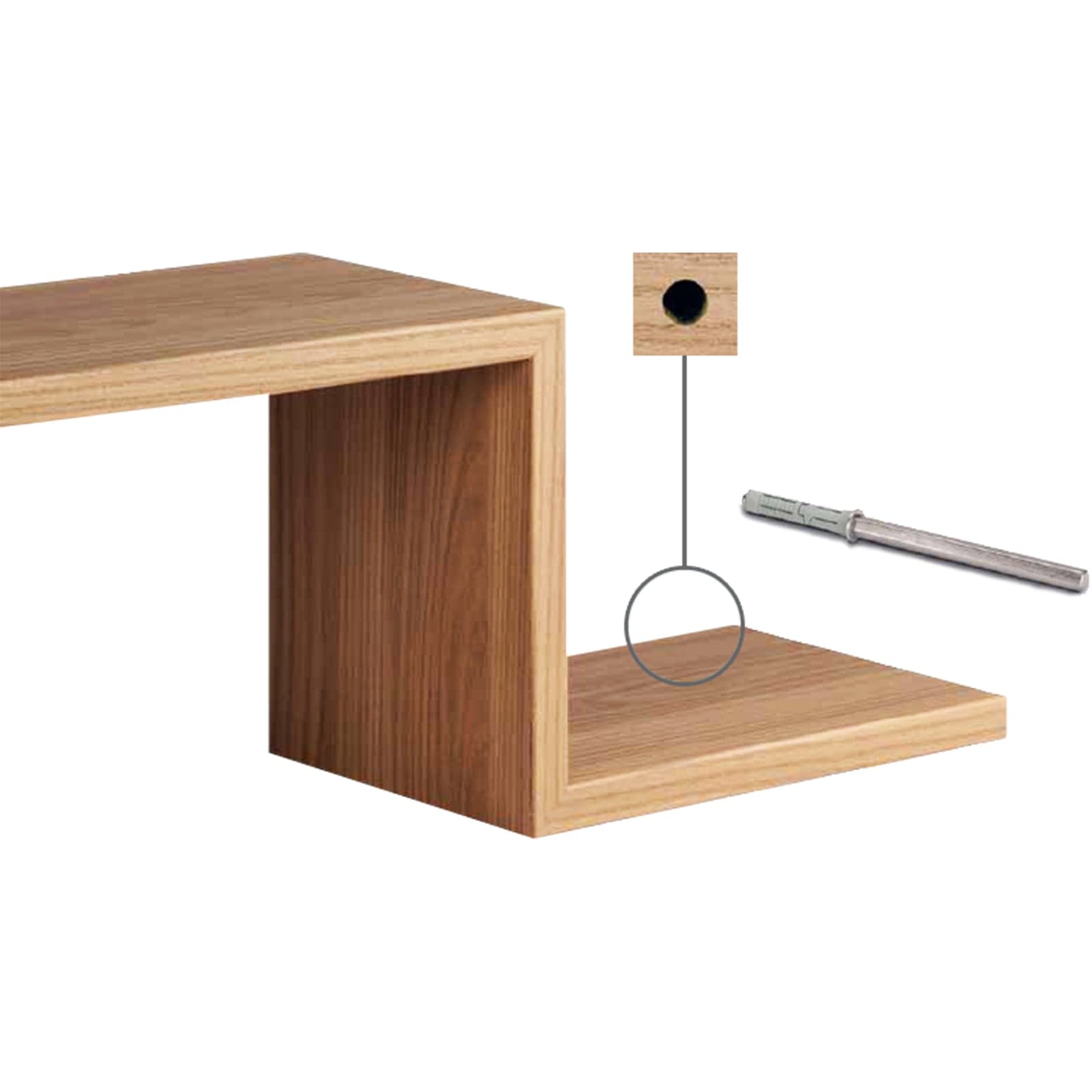 Set 3 cubi, mensole in legno "Incubo" da parete design moderno con fissaggio a scomparsa in Mensole da muro Decor Space - Altamura, commercioVirtuoso.it