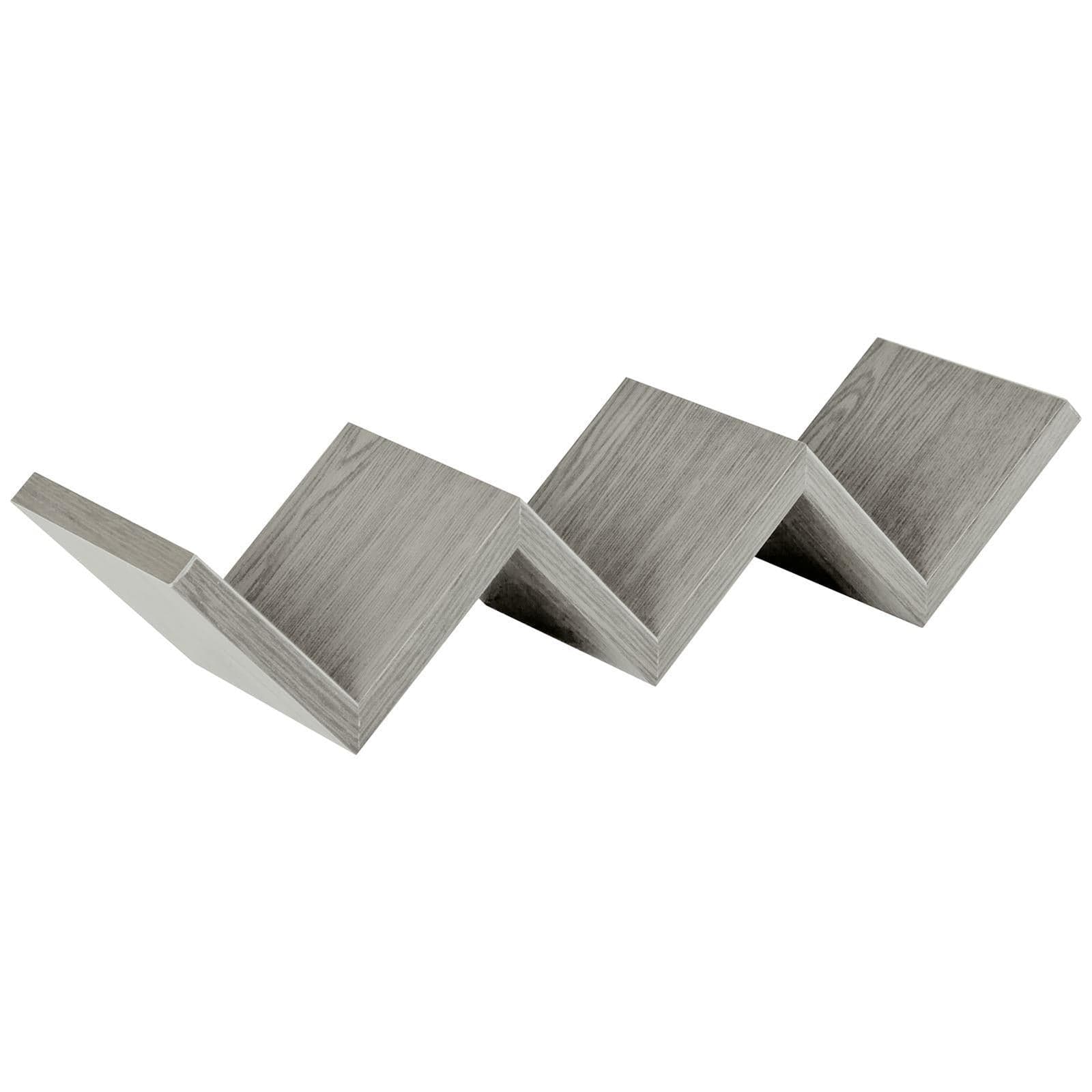 Mensola in legno "Zig Zag" da parete design moderno con fissaggio a scomparsa - 44