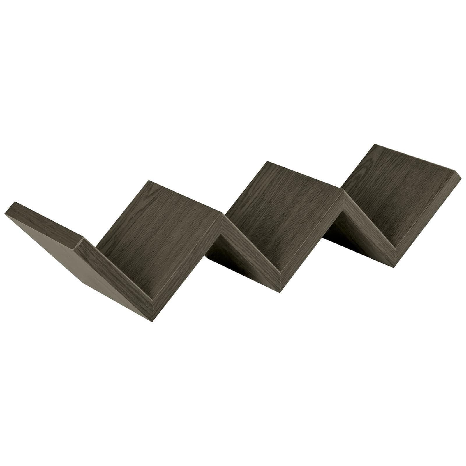 Mensola in legno "Zig Zag" da parete design moderno con fissaggio a scomparsa - 43