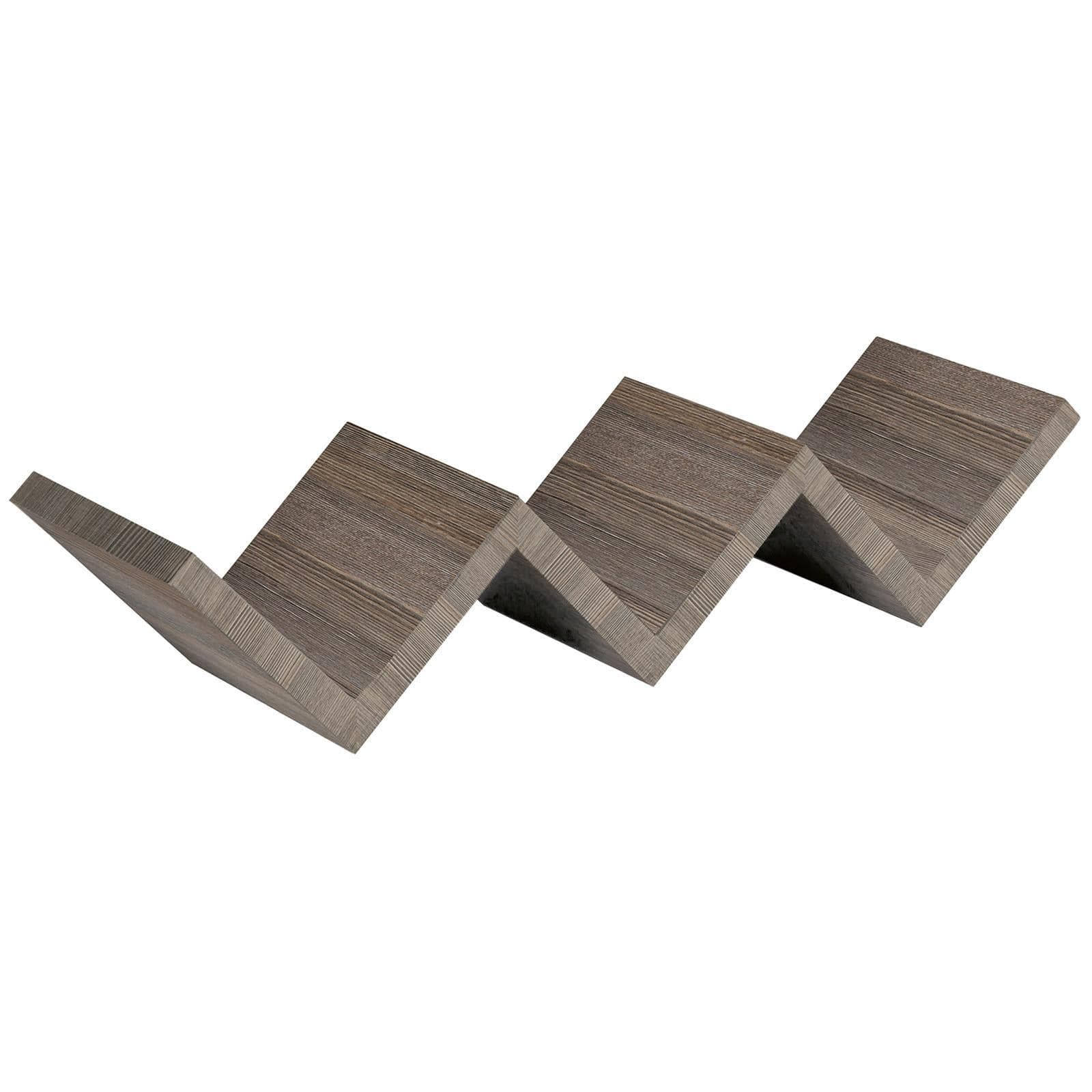 Mensola in legno "Zig Zag" da parete design moderno con fissaggio a scomparsa - 26